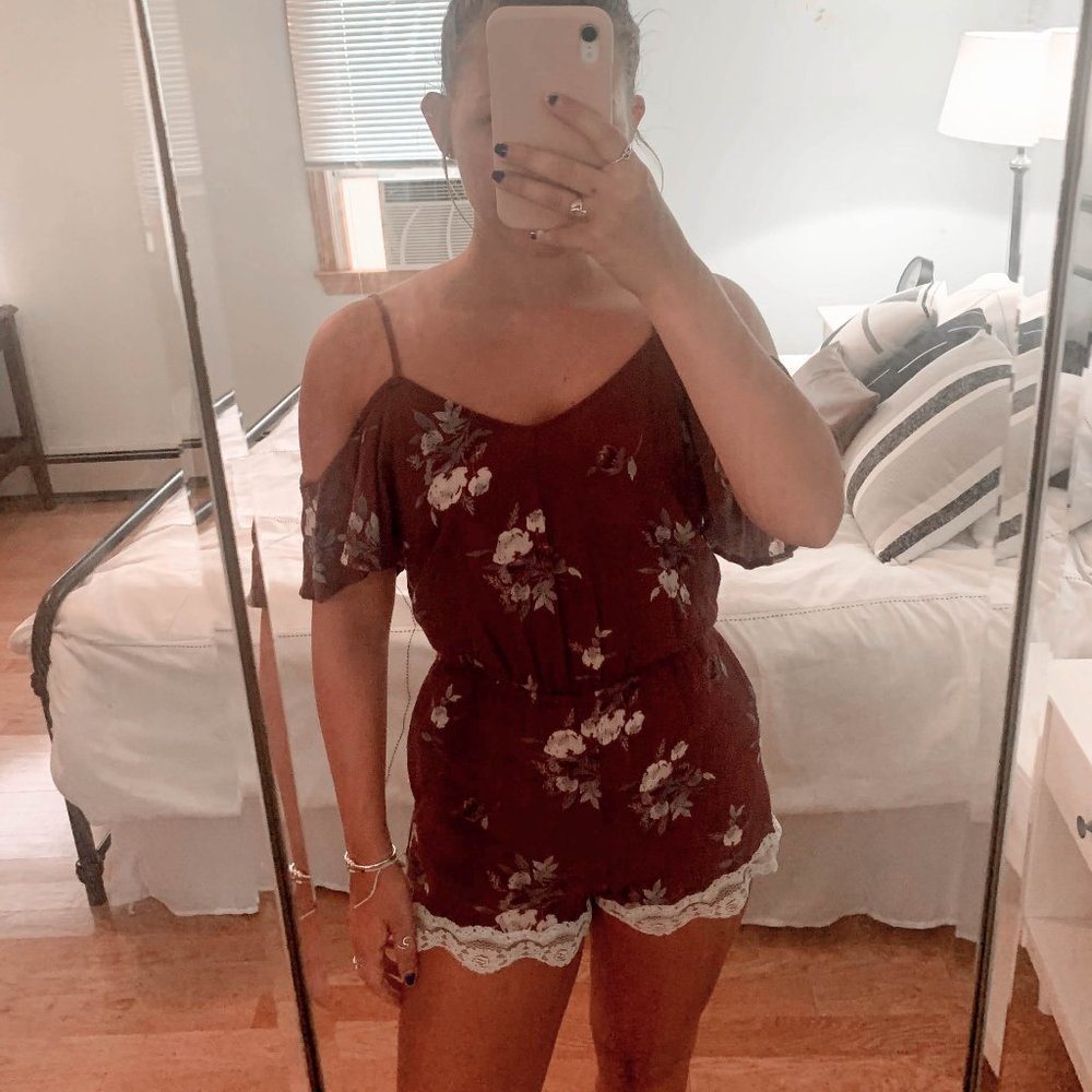 Maroon Romper